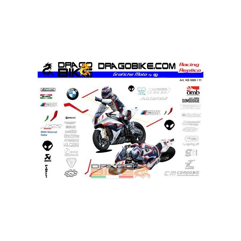 Motorbike Stickers Kit BMW Superbike 2011 Motorrad Italia