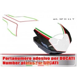 Number Plate for Front Racing Ducati 848 1098 1198 Tricolore  (front and rear)