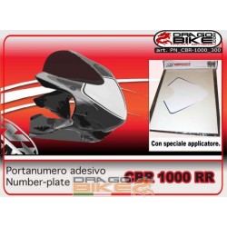 Portanumero Racing per Honda CBR 1000 RR 2008  ( 320 x 285mm) con Decorazione Nera