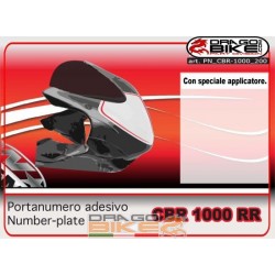 Portanumero Racing per Honda CBR 1000 RR 2008  ( 320 x 285mm) con Decorazione Rosso