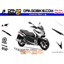 Motorbike Stickers Kit X-Max 50th Anniversary WGP (Black)