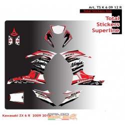 Kit Adesivi Moto Total Superline  Kawasaki ZX6R 2009-2012 (Rosso)