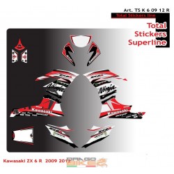 Набор Наклеек Total Superline Kawasaki ZX6R 2009-2012 (красный)