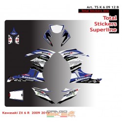 Kit Adesivi Moto Total Superline  Kawasaki ZX6R 2009-2012 (Blu)