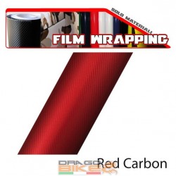 Листок Наклеек " Carbon красный " (один лист) 75 см X50 см