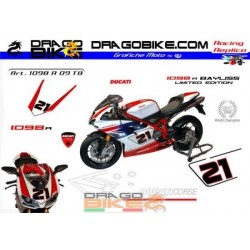 Adhesivas Motos Ducati 1098 R Troy Bayliss 09