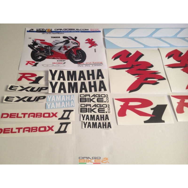 Stickers kit Yamaha R1 1998 red
