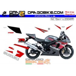 Kit Adesivo Suzuki GSX-R 750 2004 Rossa/Nera