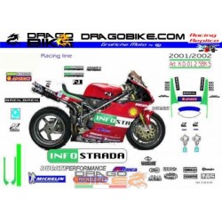 Kit Adhesivo Ducati 998 SBK 2001 final, principio 2002 Infostrada