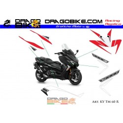 Motorbike Stickers Kit T-max Anniversary 60 Red