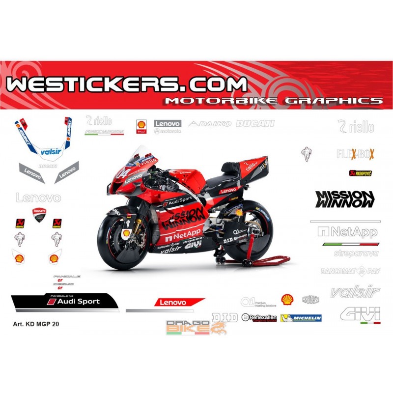 Stiker for Motorcycle - Ducati Aufkleber Schriftzug