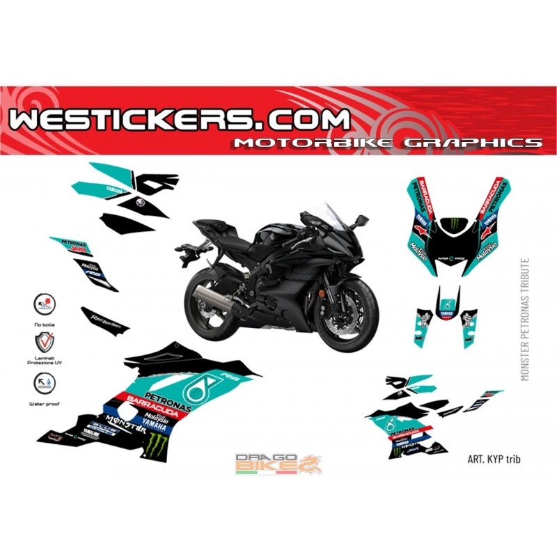 Kit Adesivo Moto Yamaha Replica SBK 2020 , Stickers kit Yamaha Replica SBK  2020