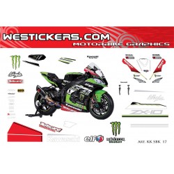 Kawasaki SBK 2017 Race replica stickers kit