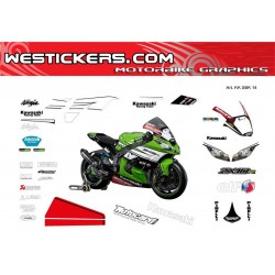 Kit de adhesivos carrera Kawasaki SBK 2014 Tom Sykes
