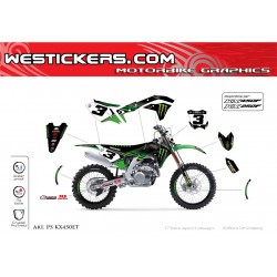 Motocross stickers kit replica Eli Tomac Kawasaki MX AMA Monster 2018