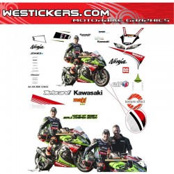 Комплект гоночных наклеек Kawasaki SBK 2013 Tom Sykes