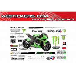 Набор Наклеек Kawasaki MotoGP 2008 Monster Energy