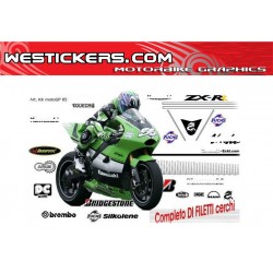 Motorcycles Stickers kit Kawasaki MotoGP 2005