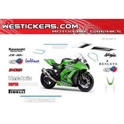 Kawasaki SBK 2011 Race replica stickers kit