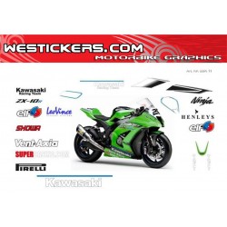 Набор наклеек Kawasaki SBK 2011 Race replica