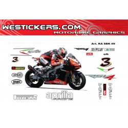 Adhesivos Moto Replica Aprilia SBK RSV4 2009