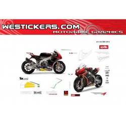 Adhesivos Moto Aprilia SBK RSV4 2012