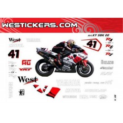 Caja Adhesivas Motos Yamaha SBK 2000 West