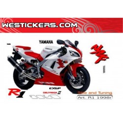 Kit adesivo originali Yamaha R1 1998 red