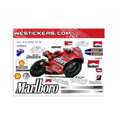 Набор Наклеек Ducati MotoGP 2007 Marlboro