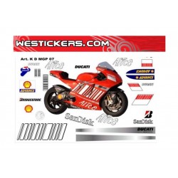 Набор Наклеек Race Replica Ducati MotoGP Marlboro team 2007