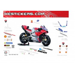 Motorbike Stickers Kit  Ducati  MotoGP 2018