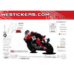 Motorbike Stickers Kit Suzuki SBK Yoshimura 2011