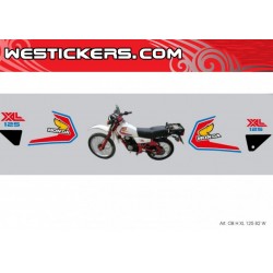 Kit  Adesivo Honda 125 xl 1982 Classic Line ( Bianca)