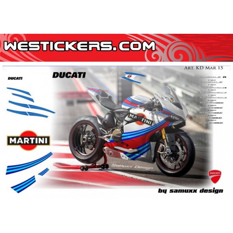 Motorbike Stickers Kit Ducati Panigale Martini Tribute 2015