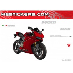 Медио 80мм Набор Наклеек Ducati 1098 R Troy Bayliss 09