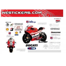 Motorbike Stickers Kit Ducati MotoGP 2011 N