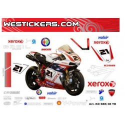 Kit Adesivo Moto Ducati Superbike Xerox 2008 Troy Bayliss Tribute