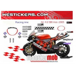 Sticker Kit Ducati 998 SBK inglese 2003 Monstermob