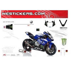 Adhesivos Moto Yamaha BSB Milwaukee Team Azul 2016