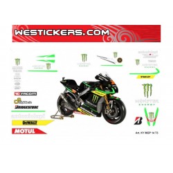 Motorbike Stickers Yamaha Tech3 MotoGP 2014