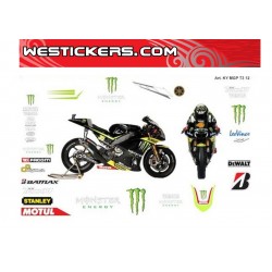 Kit Adesivo Moto Yamaha MotoGP 2012 Tech3 Monster Team