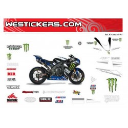 Adhesivos Moto Yamaha R1 2011 SBK  Ama