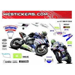 Adhesivos Moto Replica Sterilgarda Yamaha SBK M 2010