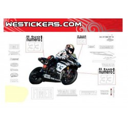 Motorbike Stickers Replica Yamaha SBK 2010 Test