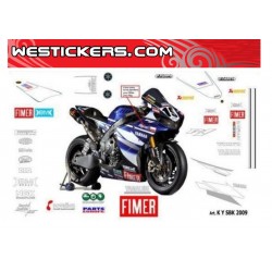 Motorbike Stickers Replica Yamaha SBK 2009