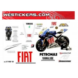 Adhesivos Moto Replica Yamaha MotoGp Fiat Team 2009