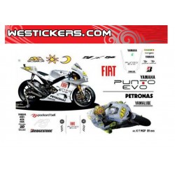 Motorbike Stickers Replica Yamaha MotoGP 2009 Fiat Team Punto Evo