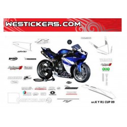 Adhesivos Moto Replica Yamaha R1 CUP 2009