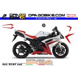 Kit Adhesivo original Yamaha R1 2007 Blanco/Roja