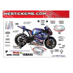 Motorbike Stickers Kit Race Replica Yamaha MotoGP 2007 Fiat team Laguna